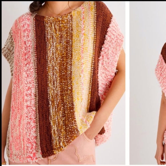 Anthropologie Sweaters - Anthropologie NWT Poncho Sweater Top 64% Cotton Size S.